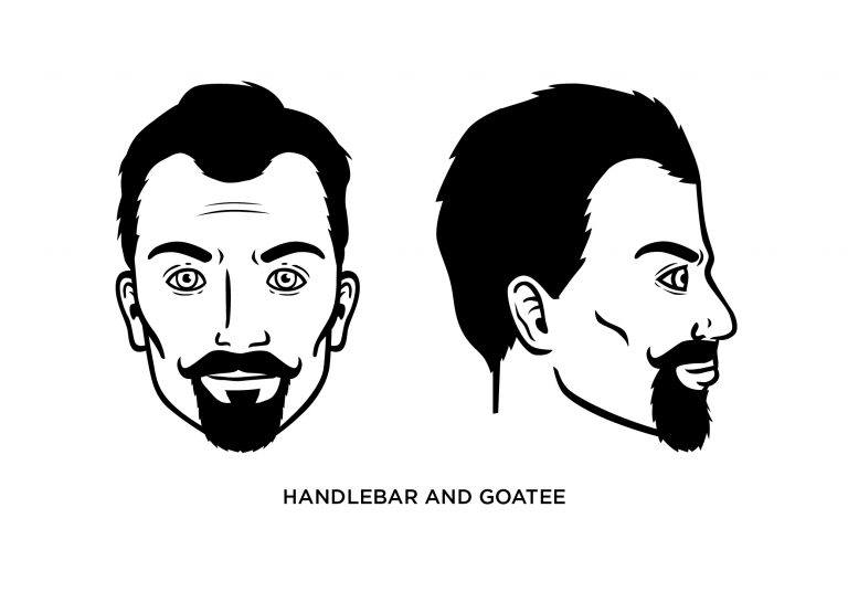 Handlebar + Goatee - Men's Haircuts