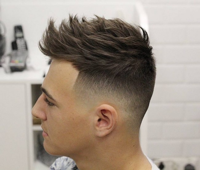 High Fade + natural texture