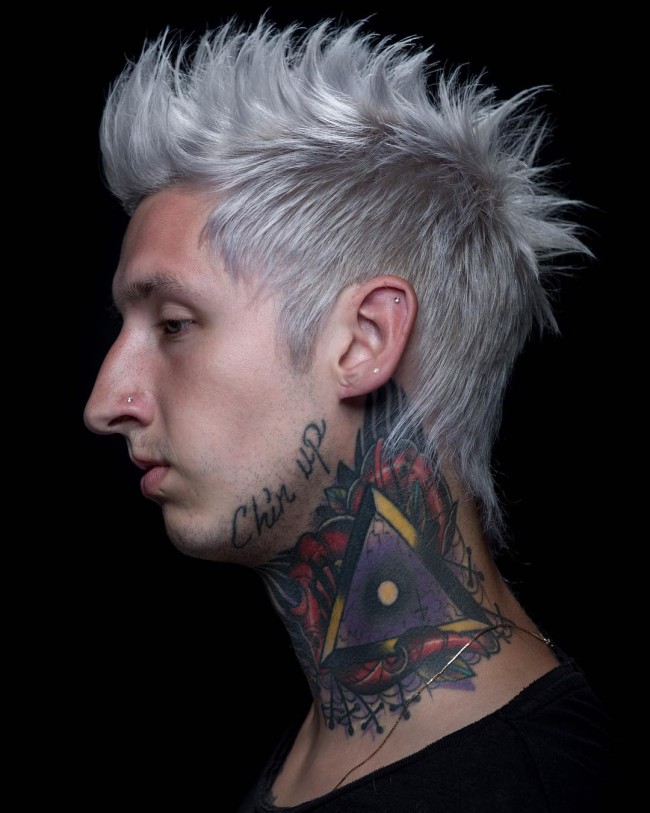 Rocker Haircut + Silver Dye