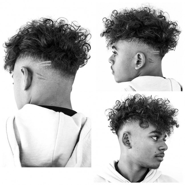 Curly Hair + Fade