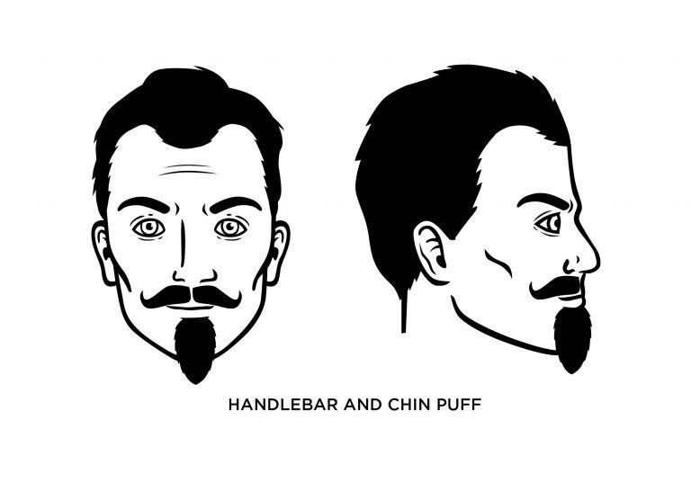 Handlebar + Chin Puff - Men's Haircuts