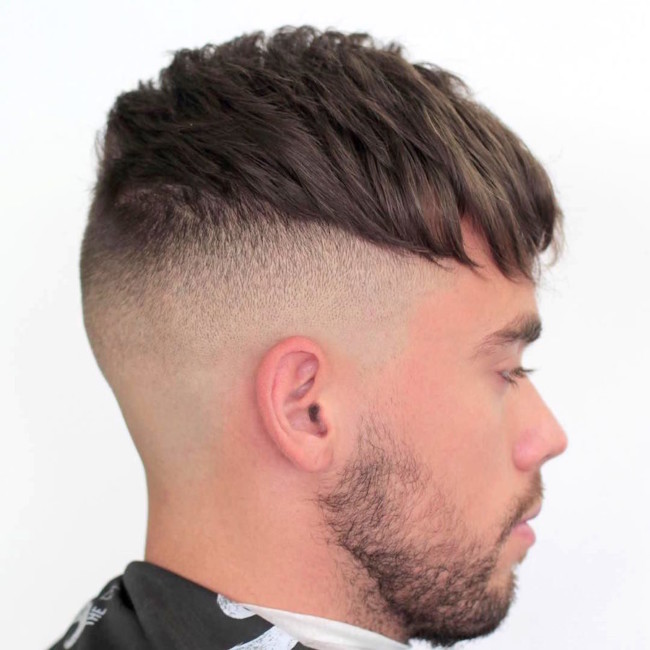 Messy Crop + Bald Fade - Men's haircut