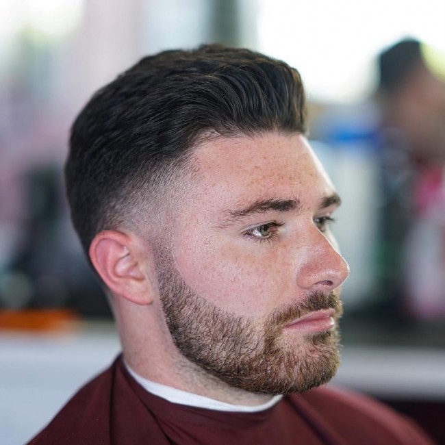 Pompadour haircut for thick hair