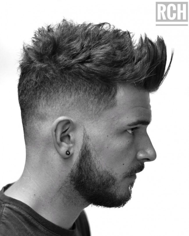 Quiff for medium-length hair+ Beard