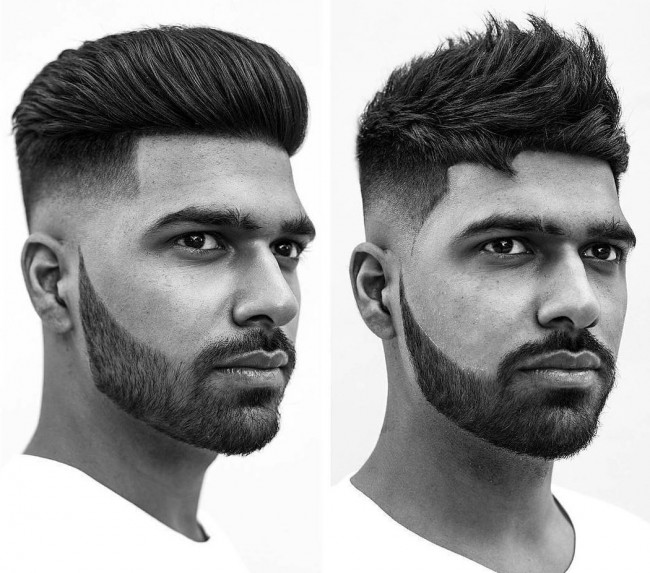 Pompadour VS Quiff + Disconnected Beard 