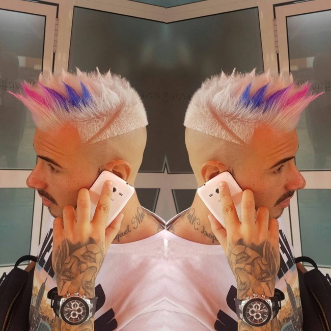 Skin Fade to White + Dye