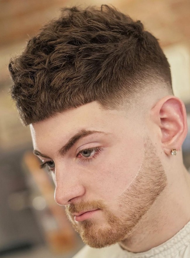 Crop + Skin Fade + Disconnected Beard